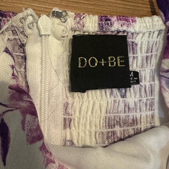 DO+BE Purple and White Floral Dress - Picture 3 of 4